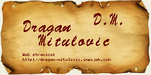 Dragan Mitulović vizit kartica